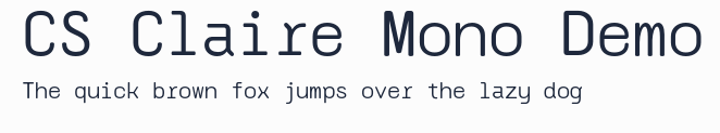 CS Claire Mono Demo預覽圖