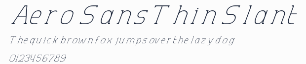 Aero Sans Thin Slant預覽圖