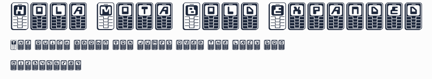 Hola Mota Bold Expanded預覽圖