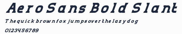 Aero Sans Bold Slant預覽圖