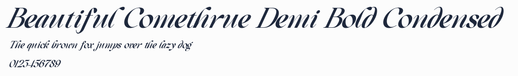 Beautiful Comethrue Demi Bold Condensed預覽圖