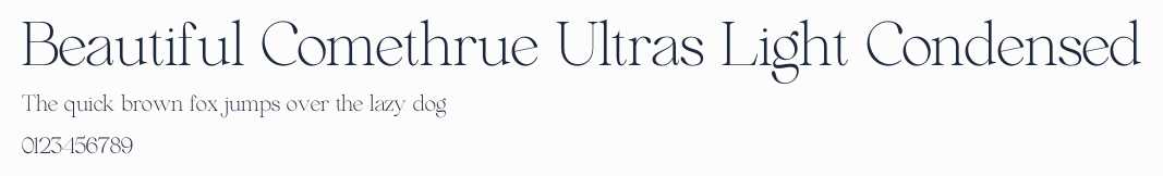Beautiful Comethrue Ultras Light Condensed預覽圖