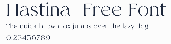 Hastina  Free Font預覽圖