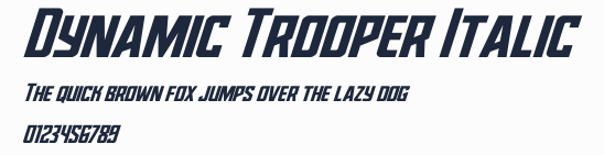 Dynamic Trooper Italic預覽圖