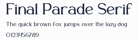 Final Parade Serif預覽圖