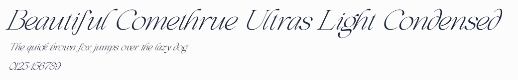 Beautiful Comethrue Ultras Light Condensed預覽圖