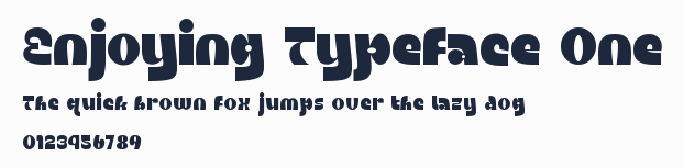 Enjoying Typeface One預覽圖