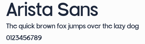 Arista Sans預覽圖