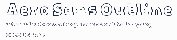 Aero Sans Outline預覽圖