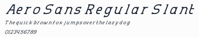 Aero Sans Regular Slant預覽圖