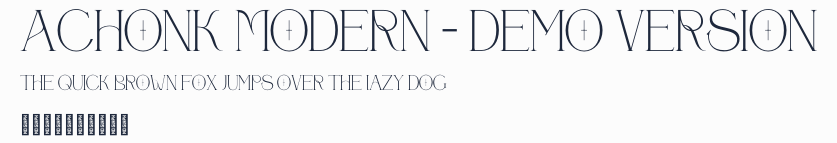 Achonk Modern - Demo Version