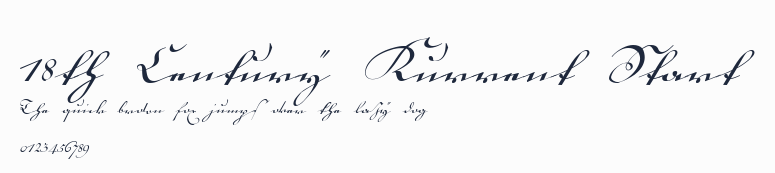 18th Century Kurrent Start