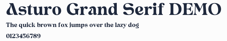 Asturo Grand Serif DEMO預覽圖