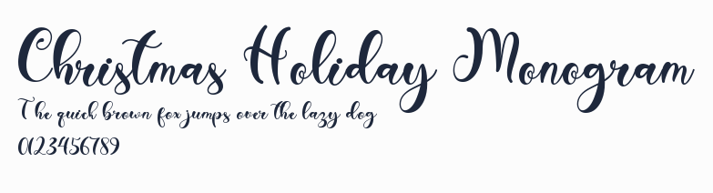 Christmas Holiday Monogram