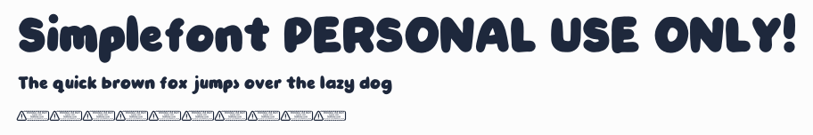 Simplefont PERSONAL USE ONLY!預覽圖
