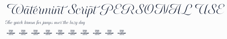 Watermint Script PERSONAL USE預覽圖