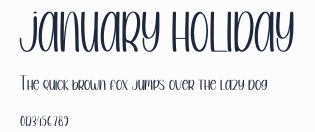 JANUARY HOLIDAY