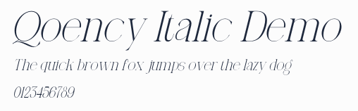 Qoency Italic Demo預覽圖