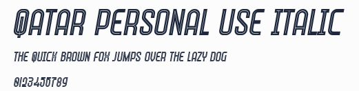 Qatar Personal Use Italic預覽圖