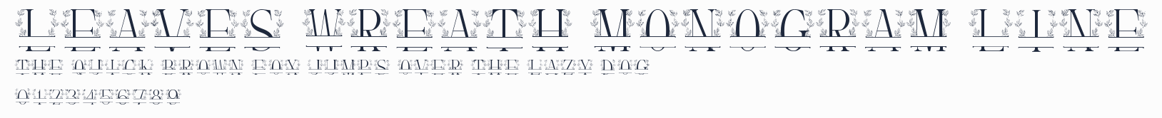 Leaves Wreath Monogram Line預覽圖