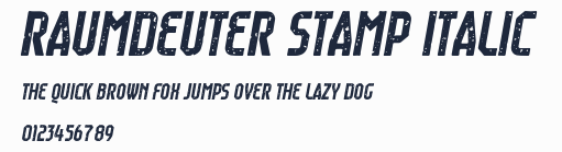 Raumdeuter Stamp Italic
