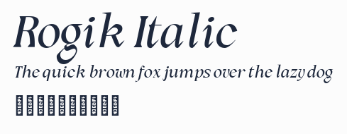 Rogik Italic預覽圖