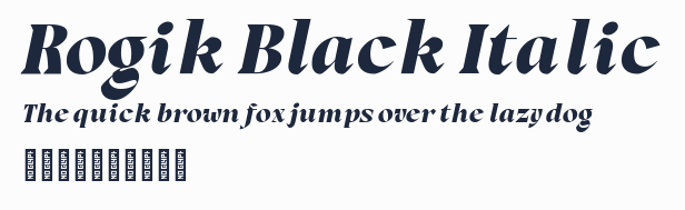 Rogik Black Italic預覽圖