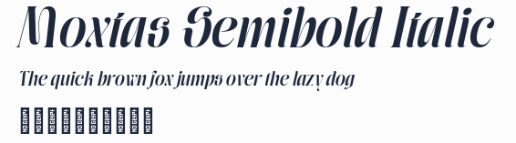 Moxtas Semibold Italic預覽圖