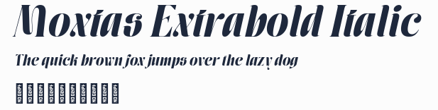 Moxtas Extrabold Italic預覽圖