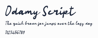 Odamy Script預覽圖