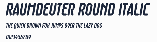 Raumdeuter Round Italic