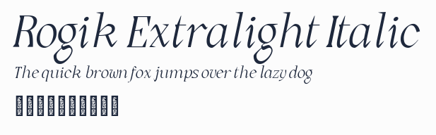 Rogik Extralight Italic預覽圖