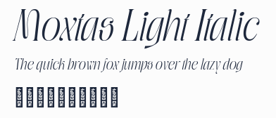 Moxtas Light Italic預覽圖