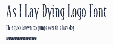 As I Lay Dying Logo Font
