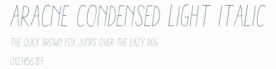 Aracne Condensed Light Italic