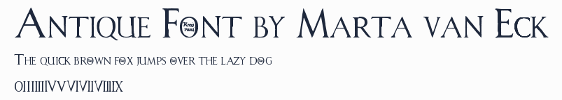 Antique Font by Marta van Eck