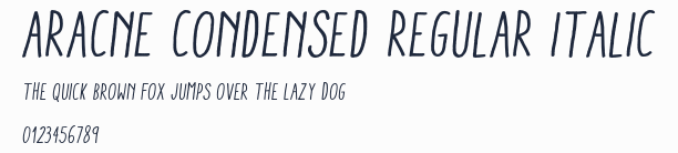 Aracne Condensed Regular Italic