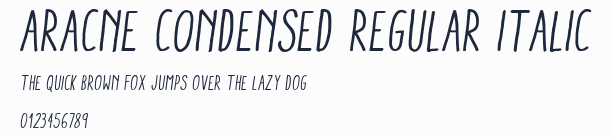 Aracne Condensed Regular Italic