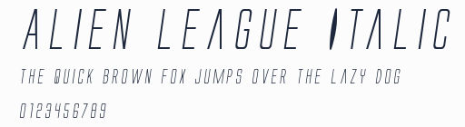 Alien League Italic