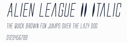 Alien League II Italic