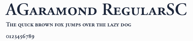 AGaramond RegularSC