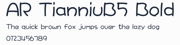 AR TianniuB5 Bold