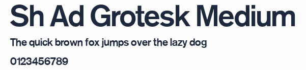 Sh Ad Grotesk Medium預覽圖