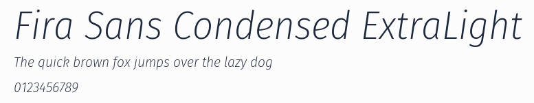 Fira Sans Condensed ExtraLight