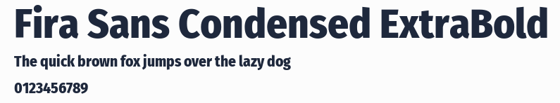 Fira Sans Condensed ExtraBold
