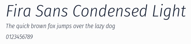 Fira Sans Condensed Light