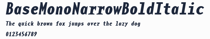 BaseMonoNarrowBoldItalic預覽圖