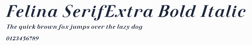 Felina SerifExtra Bold Italic