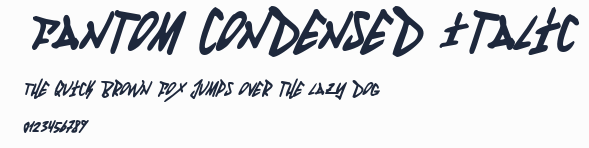 Fantom Condensed Italic預覽圖