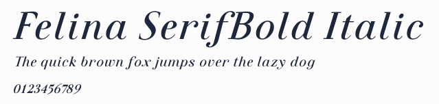 Felina SerifBold Italic